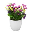 thumbnail image 3 of Decoración falsa para bodas, fiestas y hogar, planta de flores de bonsái de seda artificial de color morado, 3 of 8