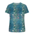 thumbnail image 4 of Youyipin Womens Tops Spring Fashion Women's T Shirts Summer Graphic Print Tees Short Sleeve Crew Neck Casual Tee Tops Spring Tops For Women, 4 of 5