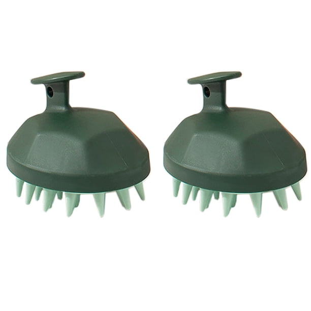 2 champú de gel suave, cepillo de masaje de silicona, cepillo de limpieza de cabeza, cepillo de cuero cabelludo de masaje de silicona para bebé