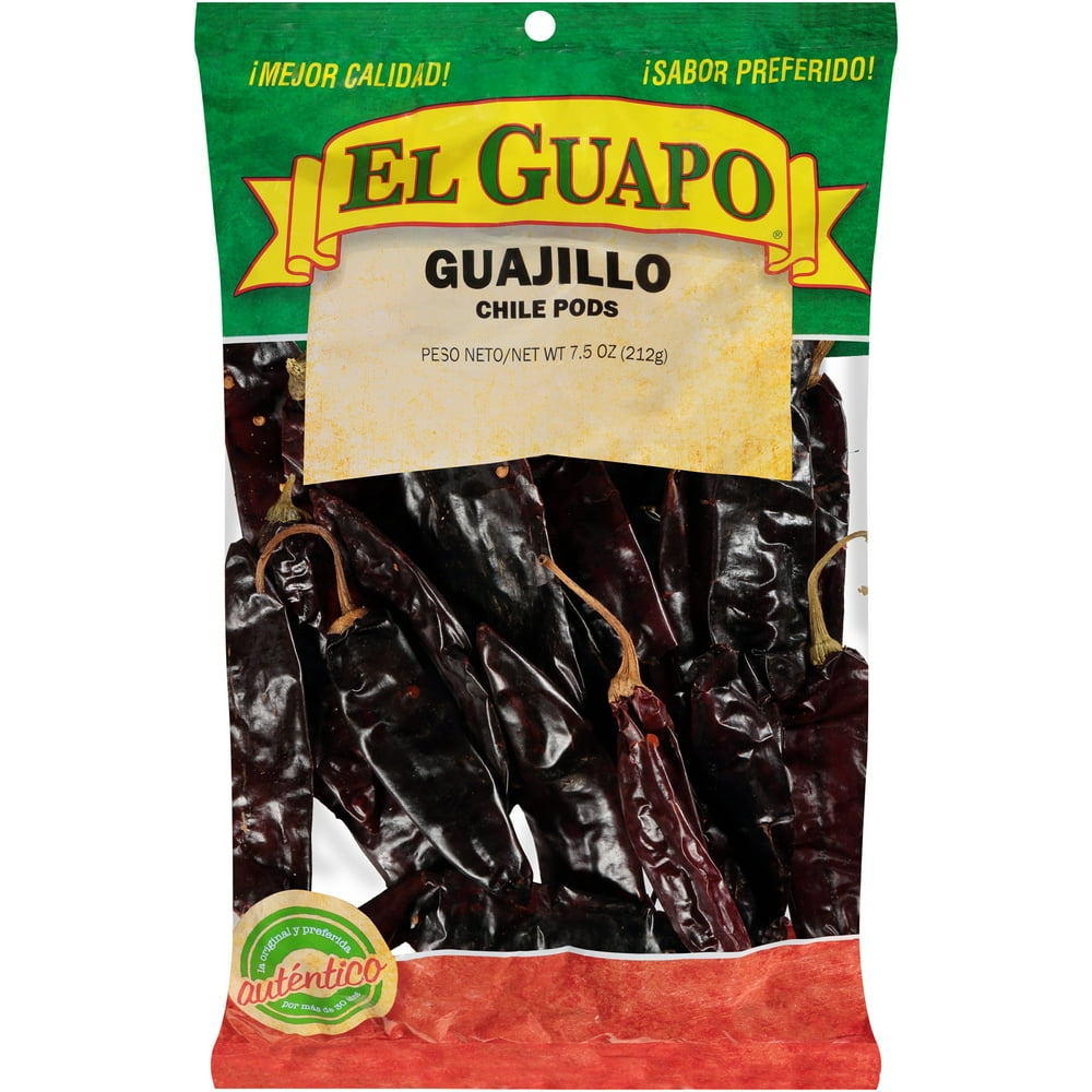 El Guapo Whole Guajillo Chili Pods (Chile Guajillo Entero), 7.5 oz