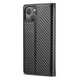 thumbnail image 2 of Decase for Apple iPhone XR Case Wallet,PU Leather Carbon Business Fiber Texture Magnetic Closure Shockproof Card Slots Protective Cover Case for iPhone XR,Black-Horizontal, 2 of 14