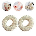 thumbnail image 4 of 2 piezas de coleteros elásticos con perlas para el pelo, accesorios para el cabello para mujer, 4 of 5