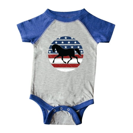 

Inktastic Horse Lover USA Patriotic Gift Baby Boy or Baby Girl Bodysuit