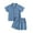 A-Blue, variant on Uccdo 6M-4T Toddler Baby Boys Girls Summer Outfits with Pockets Button-Down Shirt Tops + Shorts Set