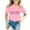 Pink, variant on Back To School Shirt Girls Fashion Cute O Neck Short Sleeve 1st 2st 3st Grade Hello Summer First Grade Back To School T-Shirt