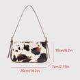 thumbnail image 2 of HUISZJ Cow Printed Shoulder Bag, Adjustable Strap Underarm Bag, PU Leather Versatile Tote Bag for Work Shopping Travel, 2 of 10