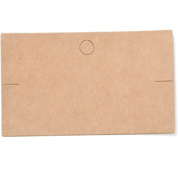 50 tarjetas de exhibición de pulseras de papel kraft, tarjetas de exhibición de joyería, tarjetas de exhibición rectangulares para pulseras (6 x 10 cm), tarjetas de exhibición para collares.
