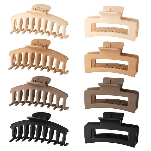TAZEMAT 8 Pack 4.3 Inch Large Hair Claw Clips for Women Thin Thick