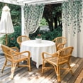 thumbnail image 4 of Outdoor Curtains for Patio Waterproof, Teal Green Eucalyptus Leaves Outdoor Privacy Panels Grommet, Spring Plants Country Beige Blackout Outside Curtains for Porch/Cabana 54"x84", 1 Panel, 4 of 8