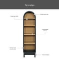 thumbnail image 3 of Better Homes & Gardens Juliet Narrow Arch Bookcase, Rich Black and Light Honey, 3 of 11