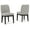 Dark Brown, variant on Signature Design by Ashley Burkhaus Traditional Dining Upholstered Arm Chair, Set of 2, Gray & Dark Brown