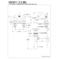 thumbnail image 4 of Kingston Brass Vintage Two Handle 4" Centerset Lavatory Faucet with Retail Pop-up, 4 of 4