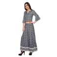 thumbnail image 2 of Moomaya Printed Long Palazzo And V- Neck Crop Top Set For Women Ethnic Dresses, 2 of 6
