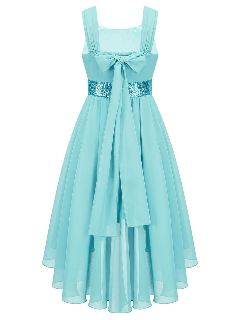blue dress for baby girl D742 Turquoise V Neck Lace Dress – Happy Land