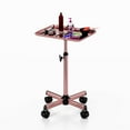 thumbnail image 2 of Plateau de Salon Chariot de Tatouage Plateau Roulant Plateau de Spa, Plateau Dentaire Hauteur Réglable, Plateau de Salon sur Roulettes Chariot de Salon pour Coiffeur, Or Rose, 2 of 9