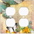 thumbnail image 3 of Metal Light Switch Plate Cover Floral Nature Butterfly Scripture Damask BUT035, 3 of 13