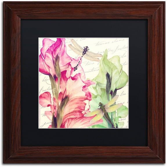 Trademark Fine Art "Dragonfly Morning II" Canvas Art by Color Bakery Black Matte, Wood Frame
