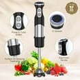 thumbnail image 6 of Blender 5 in 1 Handheld Blender - 1100W Scratch Resistant Blender Stick, 12 Speed and Turbo Boost Hand Blender with Chopper,Beaker,Whisk and Milk Frother for Milkshake Puree Smoothie Food, 6 of 8