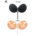 thumbnail image 6 of PULLIMORE 2 Pairs Push Up Adhesive Bra Reusable Backless Sticky Bras for Backless Wedding String Dress (Cup D, Black+Skin), 6 of 10