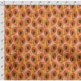 thumbnail image 4 of Soimoi Watercolor Fruit Printed, Japan Crepe SatinFabric, by The Yard 54 Inch Wide, Decorative Sewing Fabric for Dresses Kimonos Gowns, Yellow & Orange, 4 of 5