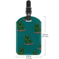 thumbnail image 6 of Square 2Pack PU Leather Dinosaur Cruise Luggage Tag with Privacy Cover and Name ID Tag for Travel Handbags Backpacks Luggage Tags, 6 of 6