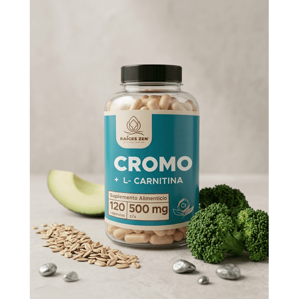 cromo l carnitina Cromo+L-Carnitina Raíces Zen 120 Cápsulas L-Carnitine | Health & غسول نومبوزين مع فيتامين B 尺寸:1 公斤（2.2 磅）