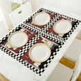 thumbnail image 4 of Fat Chef Placemats Set of 4，Buffalo Check Plaid Table Mat Heat Resistant Linen Cloth Place Washable Holiday Party Dining Table Mat for Farmhouse Home Kitchen Decor (18" L x 12" W), 4 of 6