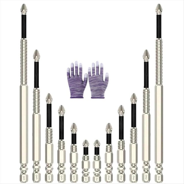 Brocas Visulong, Puntas para Tornillos de Punta , Juego de Brocas para Destornillador de Alto Magnetismo Visulong, Brocas para Destornillador.