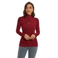 thumbnail image 2 of Women Long Sleeve Slim Fitted Based Layer Lightweight Active Shirt Pullover Tops, 2 of 6