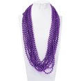 thumbnail image 3 of 18 pcs Mardi Gras Beads, 33" Multi Colors Necklaces Bundle, Party Costume Necklace Metallic Colors in Gold, 3 of 6