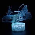 thumbnail image 1 of Luces nocturnas de coche 3D para niños, luces LED de ilusión con 16 colores y control remoto, regalo de cumpleaños, 1 of 5