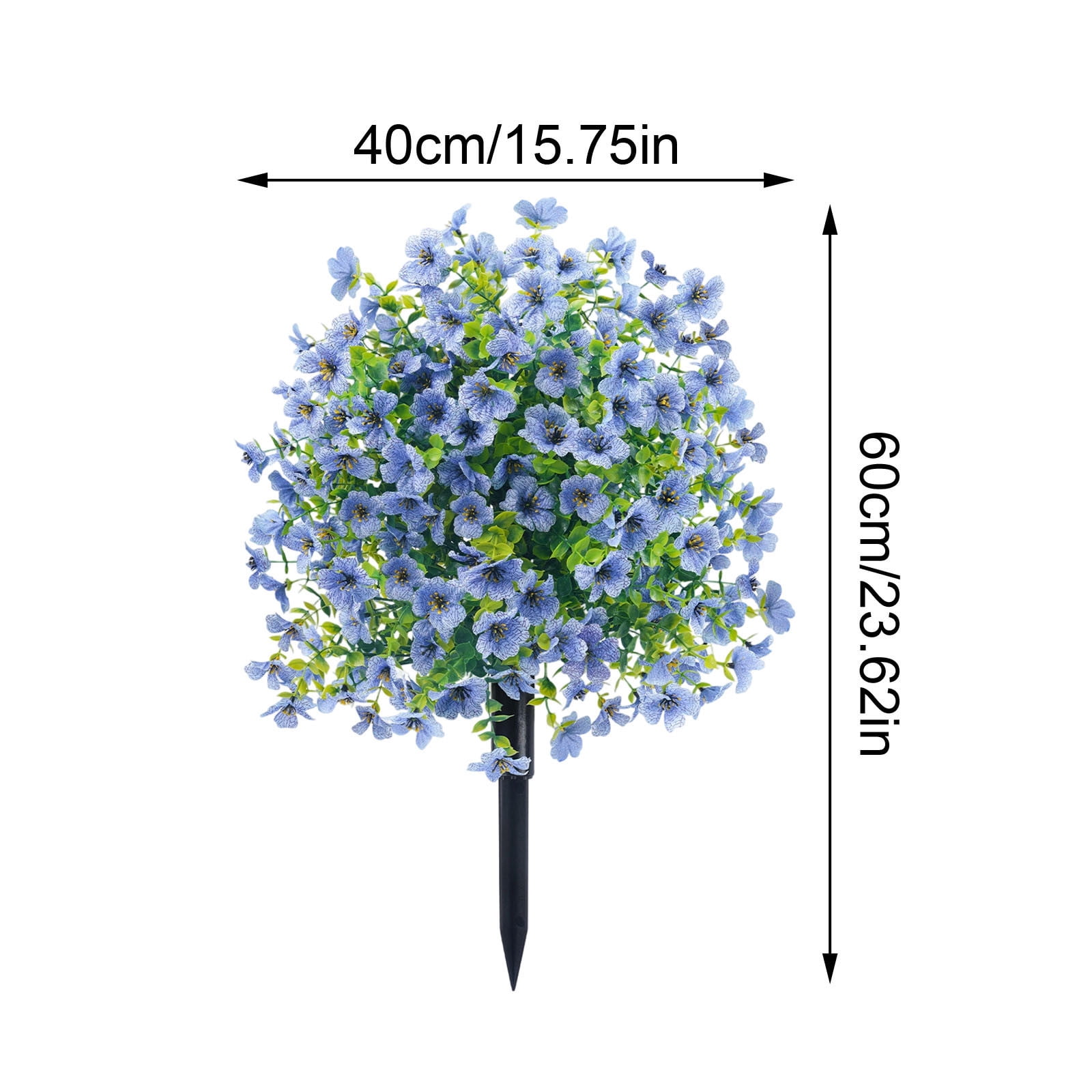 Violet Artificial Flower Garden Stakes Outdoor Decor Realistic Faux Flowers Yard Landscaping Ornament for Patio Balcony Front Yard with Durable Plastic Construction and Rust-Free Design