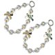 thumbnail image 1 of 2 piezas Y2K Cadena de cuentas redondas con forma de estrella de cinco puntas incrustada, accesorios para collares y pendientes, cadena para teléfono móvil con cuentas, 1 of 5
