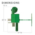 Gorilla Playsets Great Skye I Wooden Swing Set with Green Vinyl Canopy