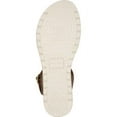 thumbnail image 4 of SUN STONE Womens Brown Gladiator Inspired Ankle Strap Padded Keley Round Toe Zip-Up Dress Sandals 10 M, 4 of 4