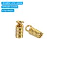 thumbnail image 4 of Unique Bargains Embouts de Cordon, 100 Pcs 3.5x8.5mm Embouts de Ressorts Métalliques Embouts de Terminators à Raclette Or Rose, 4 of 5