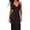 Black, variant on Women's Backless Printed Maxi Cami Dress with Sheer Back and Stretchy Bodice 65% polyester 35% cotton for summer