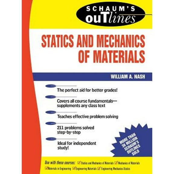 Pre-Owned Schaum's Outline of Statics and Mechanics of Materials (Paperback) 0070458960 9780070458963