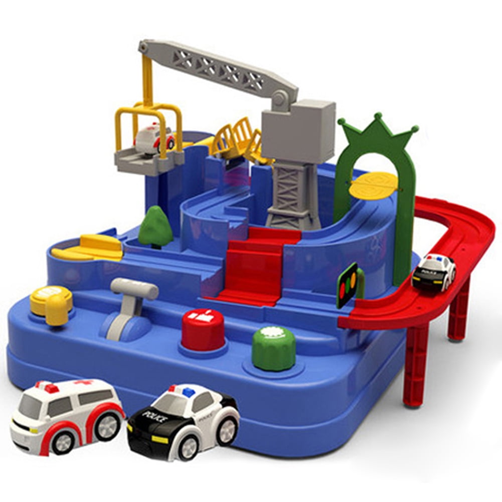 Car Adventure Game Manipulative Rescues Squad Rail Car Model Racing Toy Set ！ 