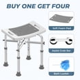 thumbnail image 5 of KEKOY Shower Chair for Elderly, 500lb Adjustable Height Bath Seat with Tool-Free Assembly, Anti-Slip FSA/HSA Eligible Shower Stool for Smaller Bathtub & Bathroom, Ideal for Seniors and Disabled Adult, 5 of 10