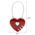 thumbnail image 5 of 063U Combination Lock Waterproof Resettable Zinc Alloy Love Heart Shape Password Padlock for Backpack, 5 of 7