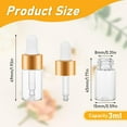 thumbnail image 3 of 20 Pack Mini Dropper Bottle for Cuticle Oil, 3ml Small Sample Essential Oil Dropper Bottles for Travel, Clear Empty Vails for Cosmetic Perfume, 3 of 7