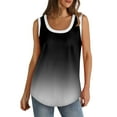 thumbnail image 2 of YDKZYMD Vacation Athletic Tank Tops for Women Tie Dye Gradient Scoop Neck T Shirts Plus Size Sleeveless Camisole Beach 2024 Trendy Tunic Tops M, 2 of 6