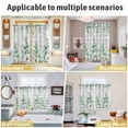 thumbnail image 5 of Green Eucalyptus Leaves Kitchen Curtains Window Panels, Daisy Summer Botanical Wooden Insulated Window Treatment Curtain, Grommet Curtains for Bedroom/Living Room/Bathroom, 2 Piece 52"Wx72"L, 5 of 8