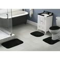 thumbnail image 2 of Garland Rug Finest Luxury Washable Bath Set, 4 Piece Set (2 Bath Rugs, Contour, & Lid) Black, 2 of 6