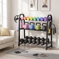 thumbnail image 6 of Gijjgole 3 Tier Adjustable Dumbbell Rack-Heavy-Duty 450LB Capacity Weight Storage Stand for Dumbbells, Space-Saving Weight Rack for Home Gym Organizer (Rack Only), 6 of 7