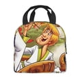 thumbnail image 3 of Lsque Scooby-Doo Print Insulated Lunch Bag with Thick Aluminum Foil Lunch Tote Bag with Front Pocket for Men and Women, Ideal for Work, School, Picnics, and Travel, 3 of 8