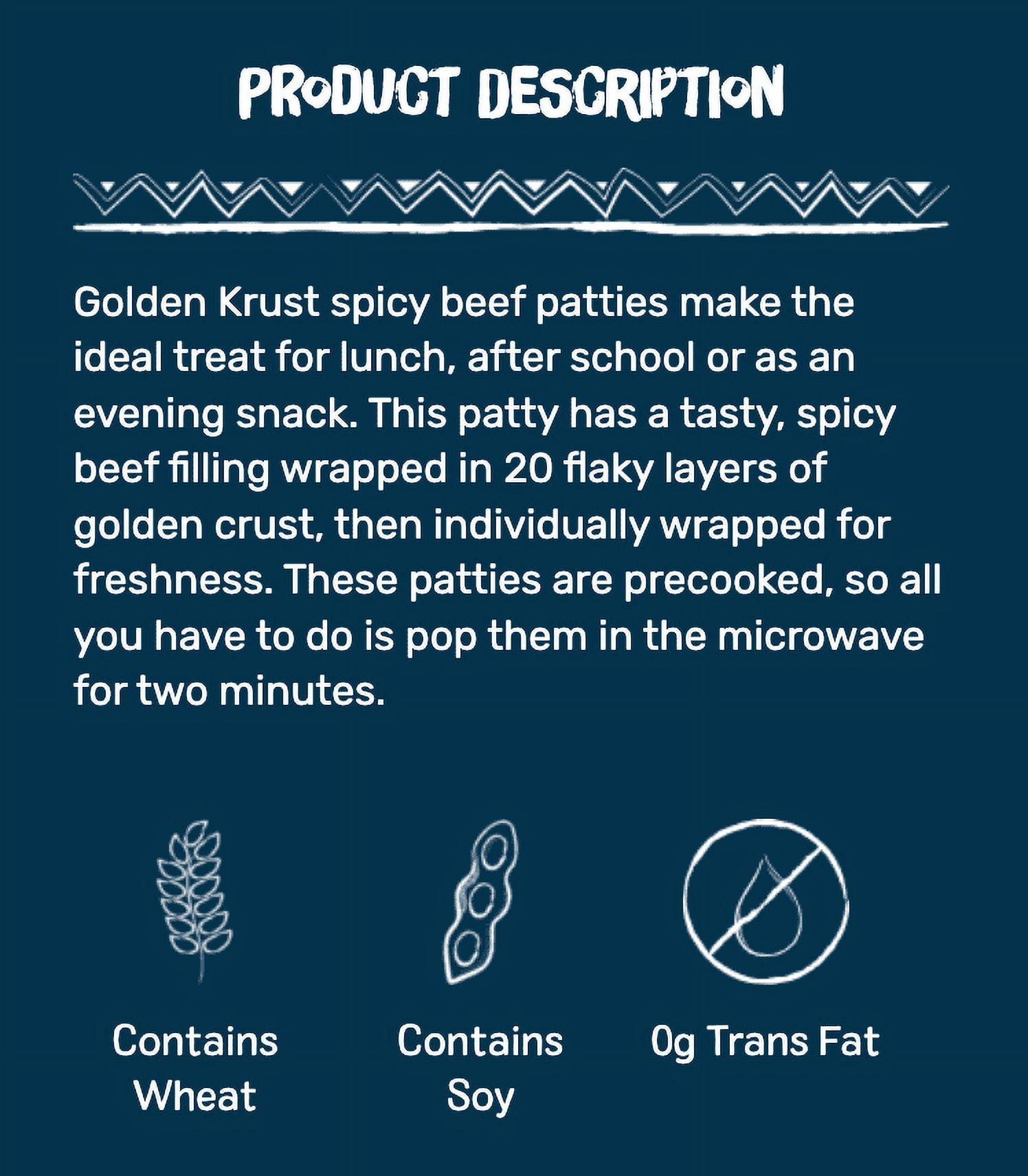Golden Krust Spicy Beef Jamaican Frozen Appetizer Patties, 1 ct, 5oz (142g)