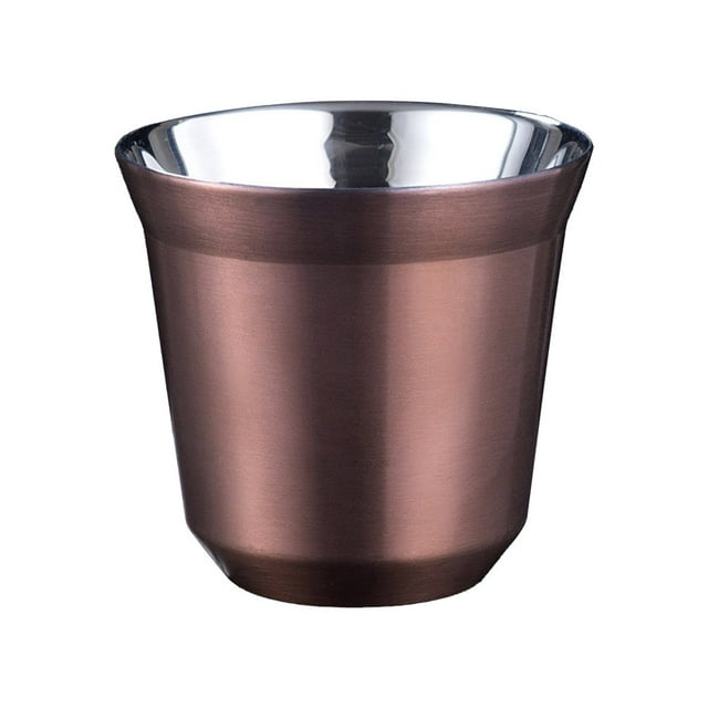 Tasses à Espresso en Acier Inoxydable 2,7 Oz, Tasses à Double Paroi Isolées Tasse à Café Boisson
