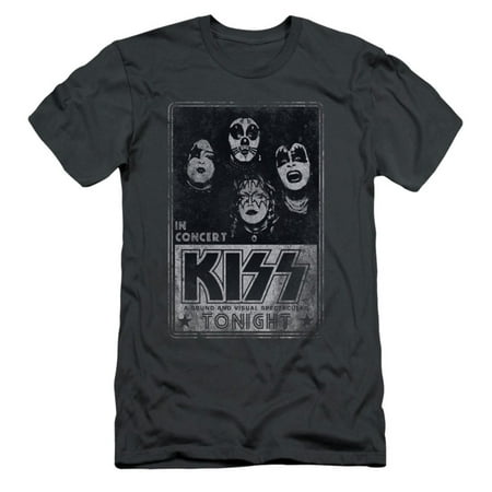 Gray Fits Years - KISS Men's Live Slim Fit T-shirt Grey